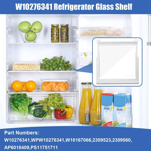Glass Refrigerator Shelf 18 Inch Wide 17.45 Deep 1.57 Tall Replacement Part For Standard Freezers And Fridges Heavy Duty