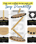 Round 16 Rod Storage Rack With Handcrafted Wood Post No Tool Assembly showcasing features and design elements.
