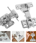 Image of Set of 2 Soft Close Cabinet Hinges Stainless Steel Two Stage Thickened 261 Type Kitchen Hinges for Closets and Cabinets