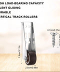 Heavy Duty Vertical Track Roller Wheel Pair For Smooth As Silk Sliding Gates Galvanized Steel Caster with rubber track.