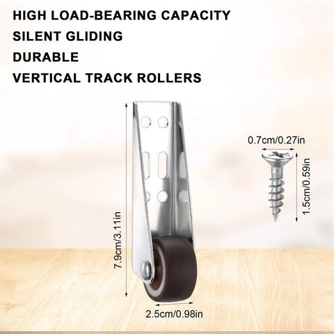 Heavy Duty Vertical Track Roller Wheel Pair For Smooth As Silk Sliding Gates Galvanized Steel Caster with rubber track.