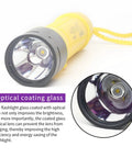 Underwater Dive Light 1800 Lumens Beast Brightness Waterproof IP68 To 100m Rechargeable 5500K white beam with optical glass lens