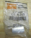 Dead Nuts Tight One Piece Rigid Steel Shaft Coupling With Set Screw Locking 1/2 inch bore in packaging.