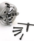 8 Inch 4 Jaw Independent Chuck With 1 15 Sixteenth Bore Reversible Jaws Designed For Metalworking And Lathe Use Delivers Precise Gripping