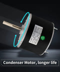 Upgraded 5KCP39EGS070S Condenser Fan Motor 1/4 HP 1100 RPM 208/230V OEM Replacement With Capacitor, side view