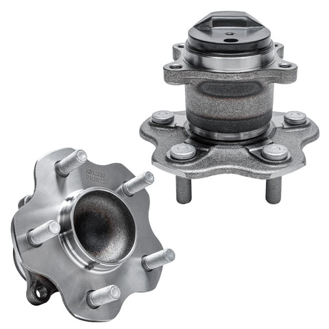 2Pc Rear Wheel Bearing And Hubs Assembly For Nissan Sentra 2013-2019, 5 Lug, Rear Position, FWD, 4-Bolt Square Flange, Non-ABS