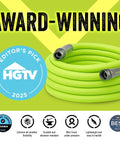 Award-winning Garden Hose Five Eighth Inch By Fifty Foot Lightweight All Weather Water Hose With Ultra Flexible Kink Free Design