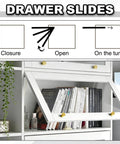 Heavy Duty Flip Up Drawer Slides 185 Millimeter with side mounted hidden glide rails for smooth drawer operation