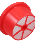 Red Gallon Sprayer Barrel Mouth Filter For Agriculture Sprayer 142 Millimeter Outer Diameter Filter Net Replacement Part
