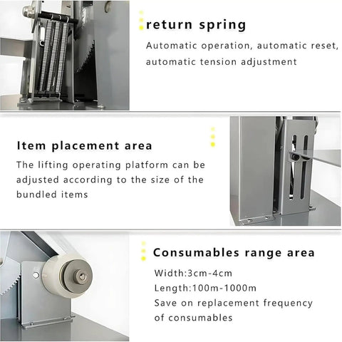 Efficient Manual Vegetable Strapping Machine For Supermarkets And Farms with adjustable item placement and tension control features.