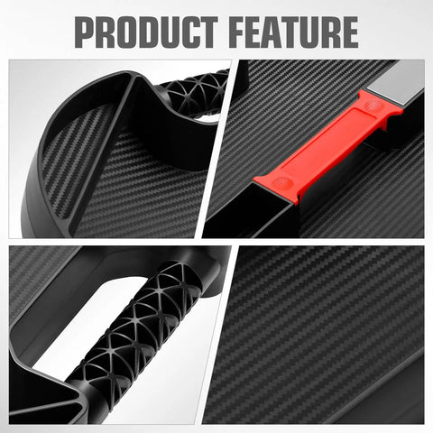 Detailed close-up of Portable Tool Creeper Caddy Tray With Four Swivel Wheels For Automotive Repair And Home Garage Use