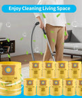 10 Pack High Efficiency Type H Dust Collection Bags for 5-8 Gallon Vacuums, Disposable, Easy Fit, Compatible With 90661/9066100