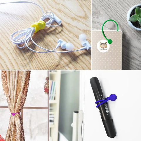 Reusable Silicone Magnetic Cable Ties For Organizing Cables Bundling Wires And Quick DIY Fixes Holds Stuff Book Markers