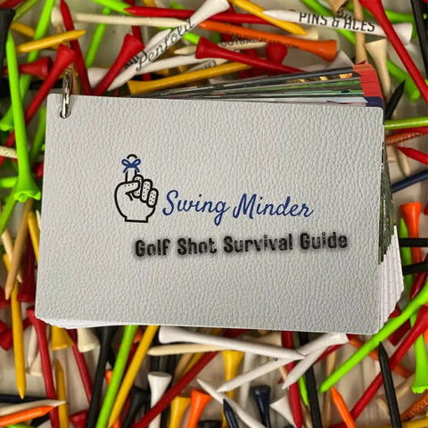 Golf Reference Cards For On Course Mastery Cheat Sheet For 33 Of Golf Hardest Shots Waterproof PVC with carabiner on tees