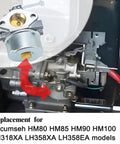 Drop In Replacement Carburetor For Tecumseh 640152A 640023 640051 shown installed on engine with air filter and spark plug kit