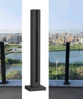 Adjustable Glass Railing Post Kit Dang Solid For Decks And Balconies Top Shelf 304 Stainless Steel Rust Resistant, outdoor view.