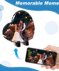Blank Sublimation Heart Slate Set Four Pieces 5.9 By 5.9 Inches With Black Stands for wedding photo display