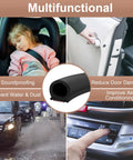 Alophoty 10 ft black rubber car door seal strip, D-shaped, self-adhesive weatherstripping for auto