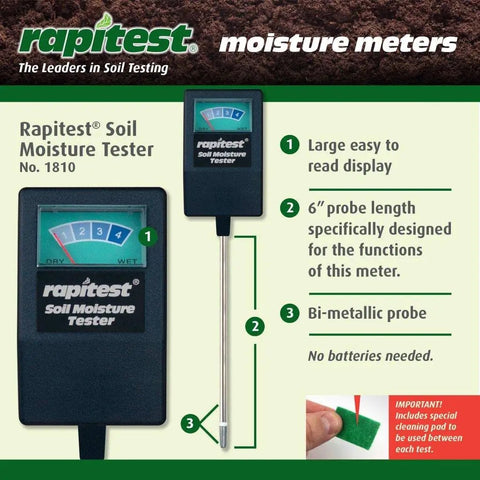 Soil Moisture Tester For Containers, Lawns, And Gardens No Batteries Needed Lets You Know When To Water Easy To Read Display