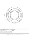 Top view drawing of Premium Titanium Set Screw 1/4-20 UNC 1/2 Inch Socket Drive With Cup Point Grade 5 Ti 6Al 4V