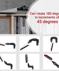 Must Have Universal Vacuum Brush Attachment With 2 In 1 Multi Angle Dusting Tool Soft Flexible Crevice Tool For Delicate Surfaces 180 Degree Locking Lets You Clean Ceilings Fans Vents Furniture Without Strain displayed with rotation options on shelf