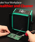 Tiltable Solder Fume Extractor With 8 Extra Filters Solder Smoke Absorber for Soldering and Wood Burning Pro Grade Air Purifier