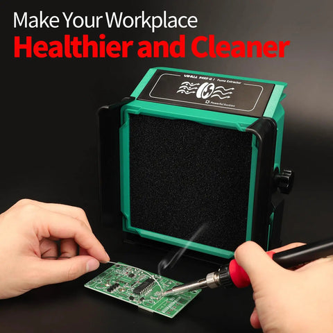 Tiltable Solder Fume Extractor With 8 Extra Filters Solder Smoke Absorber for Soldering and Wood Burning Pro Grade Air Purifier