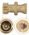 Tight Grip Forklift Propane Lp Gas Tank Valve Male Connector Fitting and Quick Disconnect Adapter showing brass design and connectors.