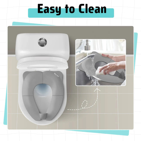 No Sweat Foldable Travel Potty Seat For Toddlers With Secure Splash Guard And Sturdy Non Slip Base For Hassle Free House Training On The Go For Little Ones Learning To Hit The Target