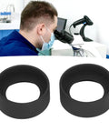 Two Piece Eyepiece Eyeshields Kit For Microscope Rubber Eye Cups Replacement 44mm Diameter Flat Angle Eyepiece Guards For 40 To 42mm Interface Stereo Microscope Accessory, black rubber