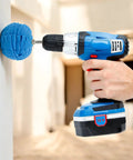 3 Inch Polishing Ball For Drill Detailing Adapter in use on white surface