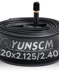Durable 20 Inch Bike Tube Fits 20x2.125 To 20x2.40 Tires With 32mm Schrader Valve Premium Butyl Rubber coiled view