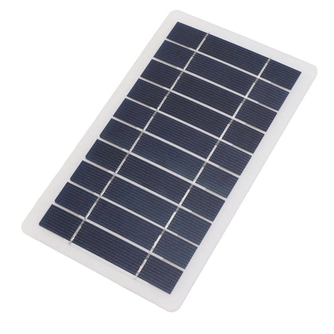 Top view of Awesome 5W Solar Panel Charger for Home and Outdoor Security Cameras with high-efficiency monocrystalline cells