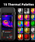 Thermal Imaging Multimeter With Macro Lens And Date Recorder 428x320 IR Resolution 15 Palettes Display Showing Modes