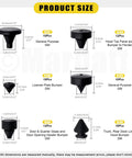 160 Piece Rubber Bumper Stopper Set For Cars With 12 Types Including measurements of GM bumper types