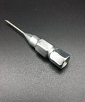 Grease Needle Nozzle Kit Two Piece Leakproof Fittings for precision lubrication sealed bearings on a black background
