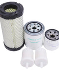 Kubota All-In-One 5-Piece Filter Kit For BX Series ZD GR Tractors Including Engine Oil Filter HH150-32430 layout