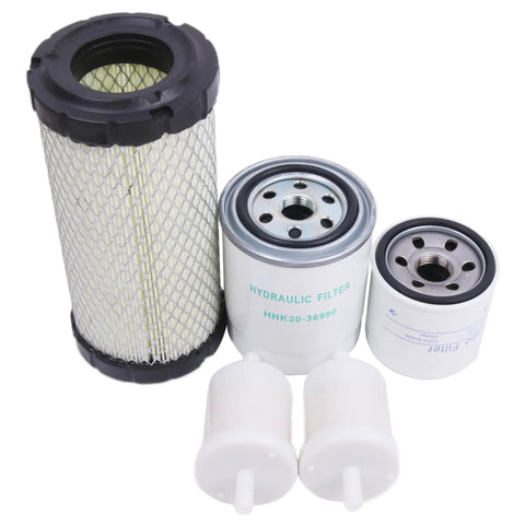 Kubota All-In-One 5-Piece Filter Kit For BX Series ZD GR Tractors Including Engine Oil Filter HH150-32430 layout
