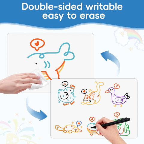 10 Pack Small Whiteboards Double Sided Dry Erase Boards 12x8 Inches Writable Erasable For Office Home Classroom Math And Drawing