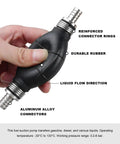 Heavy Duty Manual Fuel Transfer Pump With 10Mm Rubber Bulb Vacuum Line Siphon Hose For Gasoline Diesel Oil Pulling On Boats And Trucks Smooth Operator with durable rubber and aluminum connectors