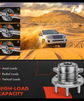 Two Front Wheel Bearing And Hub Assembly Set For Chevrolet Colorado 2015-2022 And GMC Canyon 2015-2022 with high load capacity