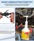 Gearhead Heavy Duty Transmission Fluid Pump For Standard Quart Bottles With 10cc Per Stroke Includes Third Hand Adapter