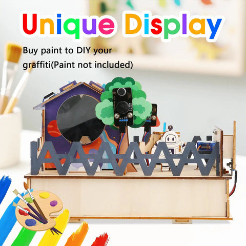 IoT Smart Home Hands-On Coding Kit For Arduino Fans, 3D wooden puzzle with paint palette for kids, teens, and adults STEM robotics