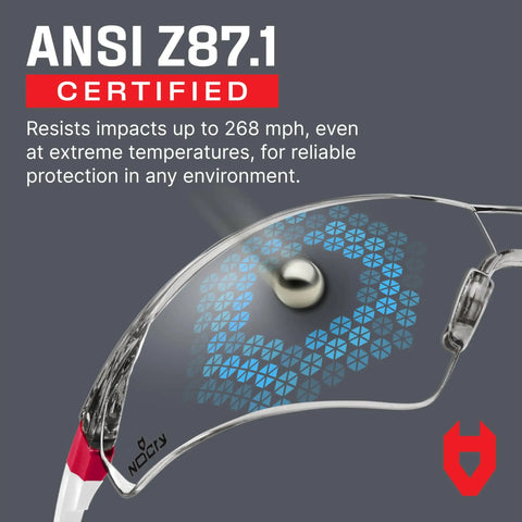 Women's Anti Fog Safety Glasses With Adjustable Frames, One Hundred Percent UV Protection, Scratch Resistant Lenses, ANSI Z87.1 Rated Goggles, Comfortable Wraparound Design For Work, Nursing And Everyday Tasks