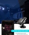 Ultra Compact 1080P Spy Camera WiFi Night Vision Mini Nanny Cam With Motion Detection And Live Feed Covert Indoor Security Camera For Home Baby Pet Car And Real Time Phone App Control, showing motion detection alert