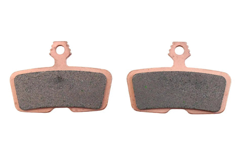 Metallic Code Copper Steel MTB Brake Pads for Code RSC, R and Guide RE 2011 Plus, front view, organic and metal sintered
