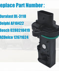 Mass Air Flow Sensor MAF 0280218419 Replacement for Buick and Chevrolet vehicles, black compact design.