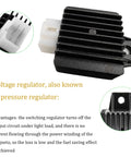 Close-up of a DC 4 Pin Rectifier included in the Beefed Up High Performance 6 Pin Ignition Coil Kit for Taotao Scooters and more.