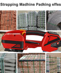 Zero Drama Automatic Electric Strapping Machine For Pp Pet Strap Coils Featuring 4000 Mah Battery Powered Bander.