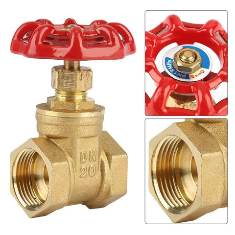 DN20 Brass Gate Valve G Three Fourth Inch Straight Through Rotary Gate Valve 232 PSI For Water Oil Gas Steam Tough As Nails Plumbing Fittings Corrosion Resistant Brass Body Reliable Seal And Smooth Flow.